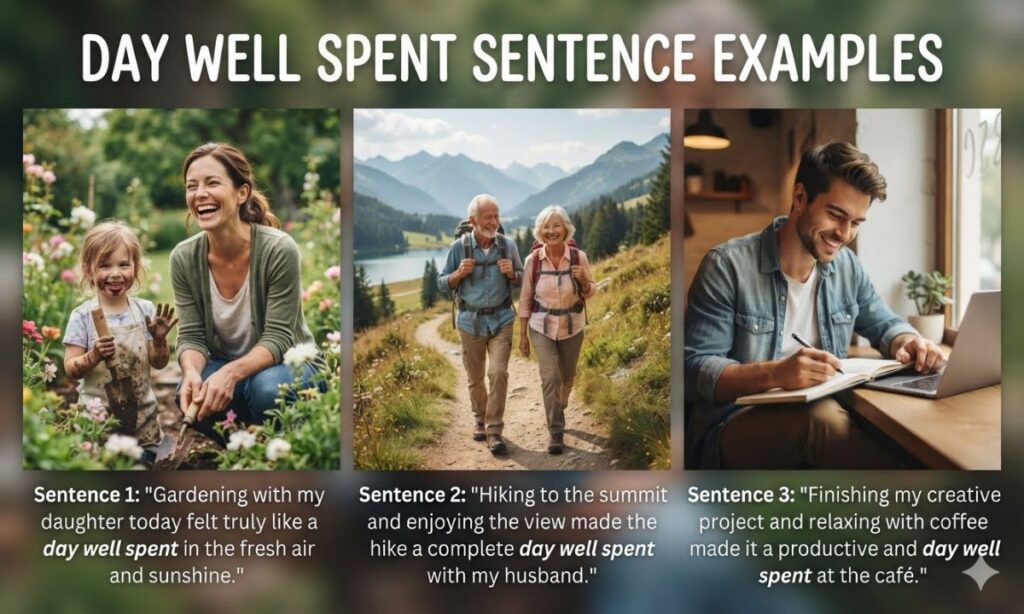 Day Well Spent Sentence Examples (Real Life Usage)