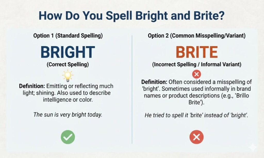 How Do You Spell Bright and Brite?