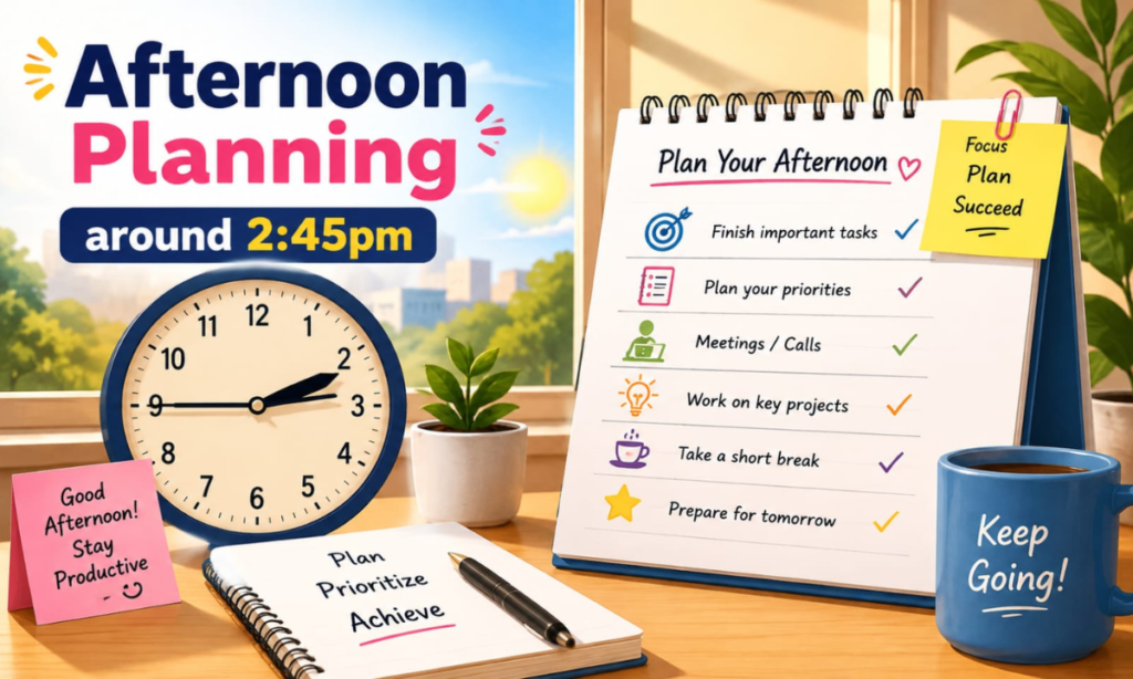 Afternoon Planning Around 2:45 PM
