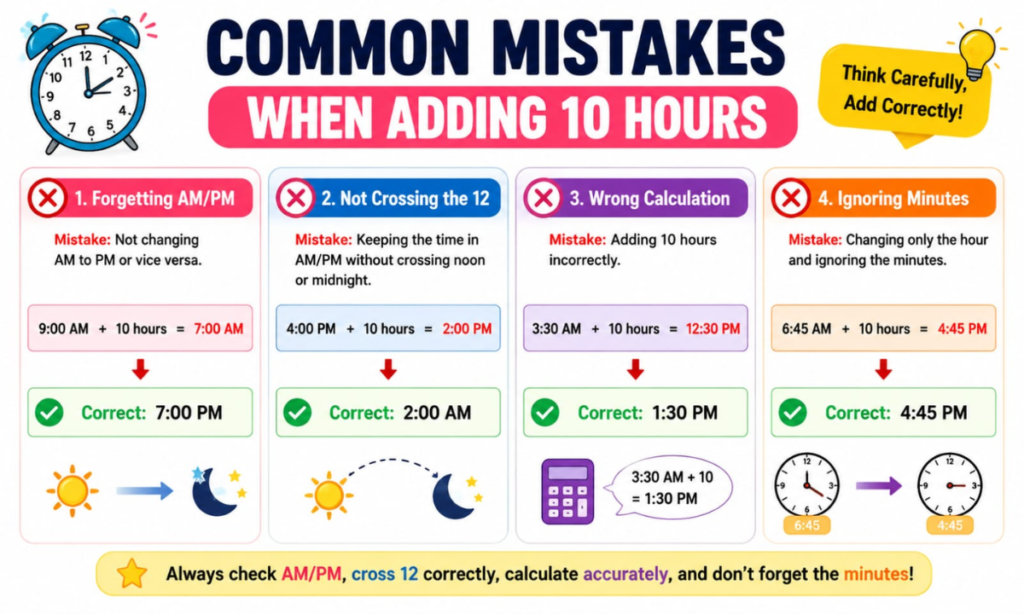 Common Mistakes When Adding 10 Hours