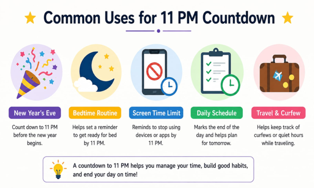 Common Uses for an 11 PM Countdown