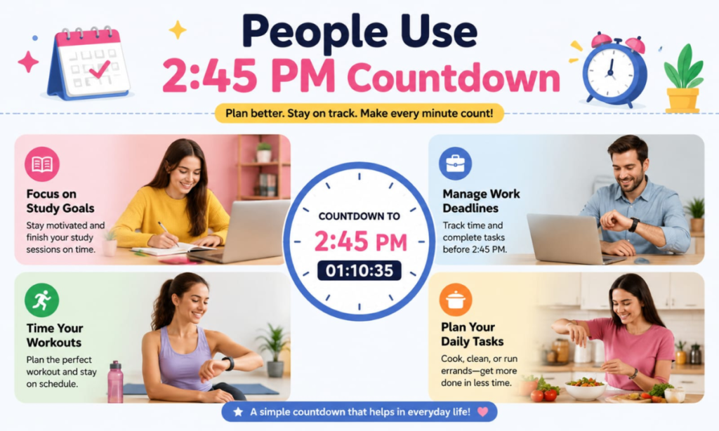 Common Ways People Use a 2:45 PM Countdown