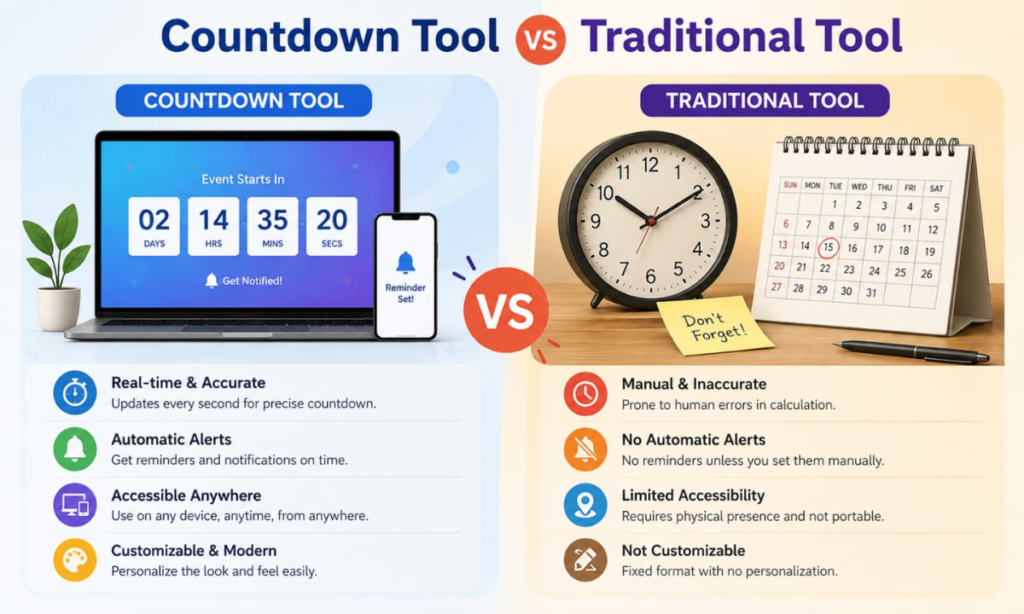 Countdown Tools vs. Traditional Clocks
