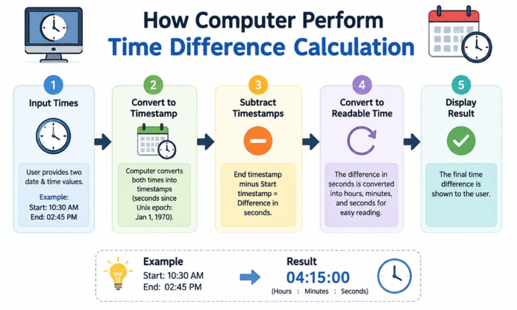How Computers Perform Time Difference Calculation