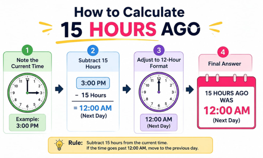 How to Calculate 15 Hours Ago Manually