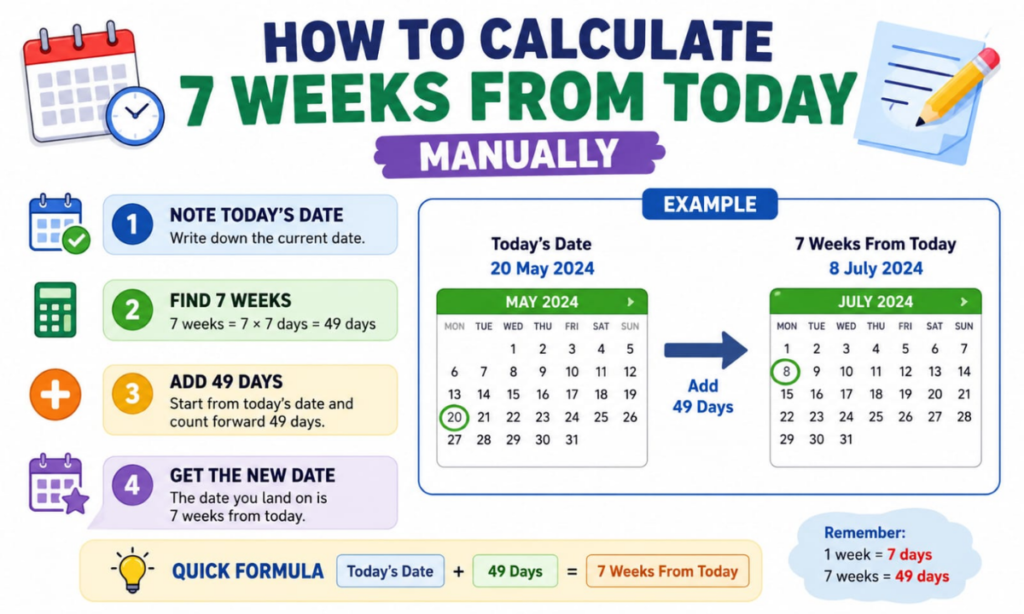 How to Calculate 7 Weeks From Today Manually