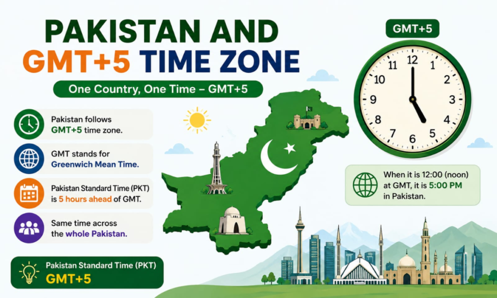 Pakistan and GMT+5 Time Zone