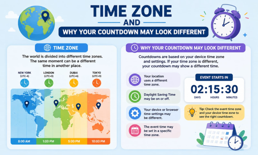 Time Zones and Why Your Countdown May Look Different