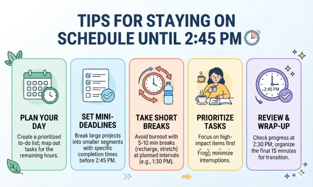 Tips for Staying on Schedule Until 2:45 PM