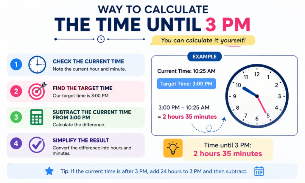 Ways to Calculate the Time Until 3 PM Yourself