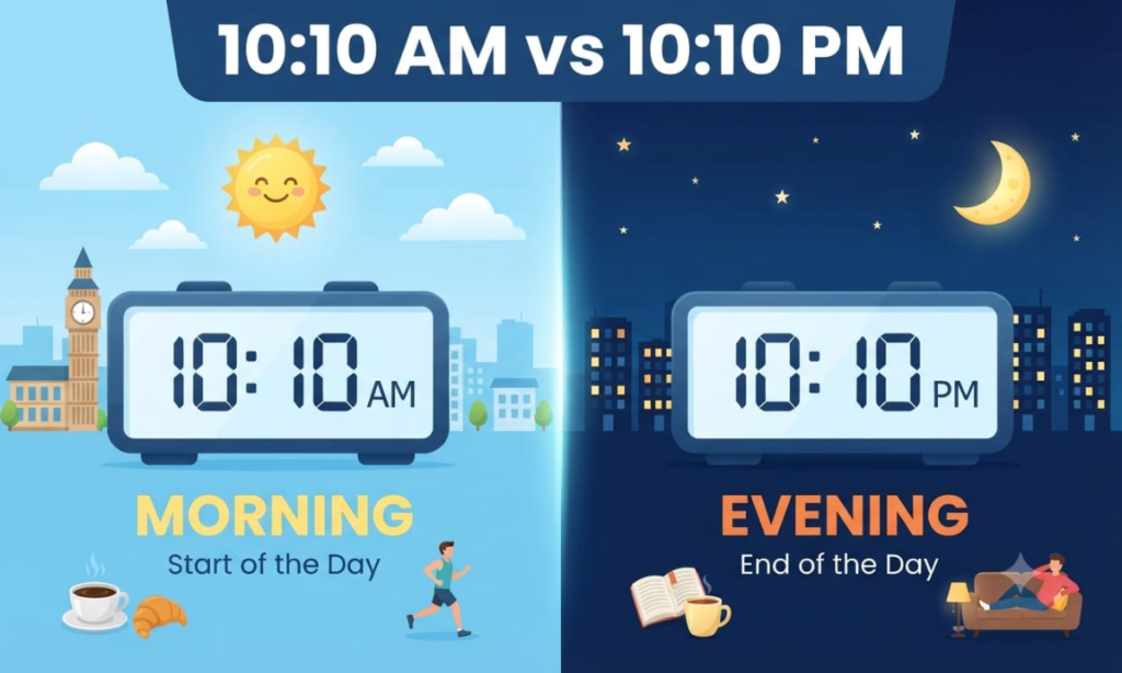 10:10 AM vs. 10:10 PM