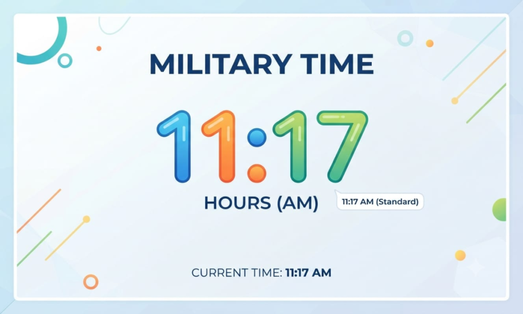 11:17 AM in Military Time