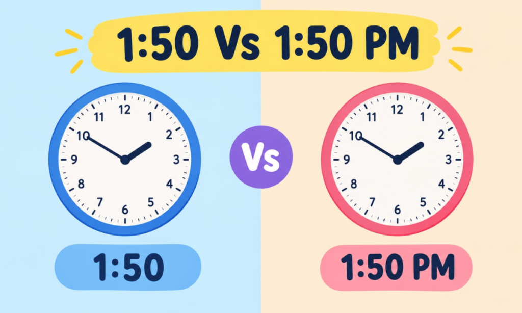 1:50 AM vs. 1:50 PM