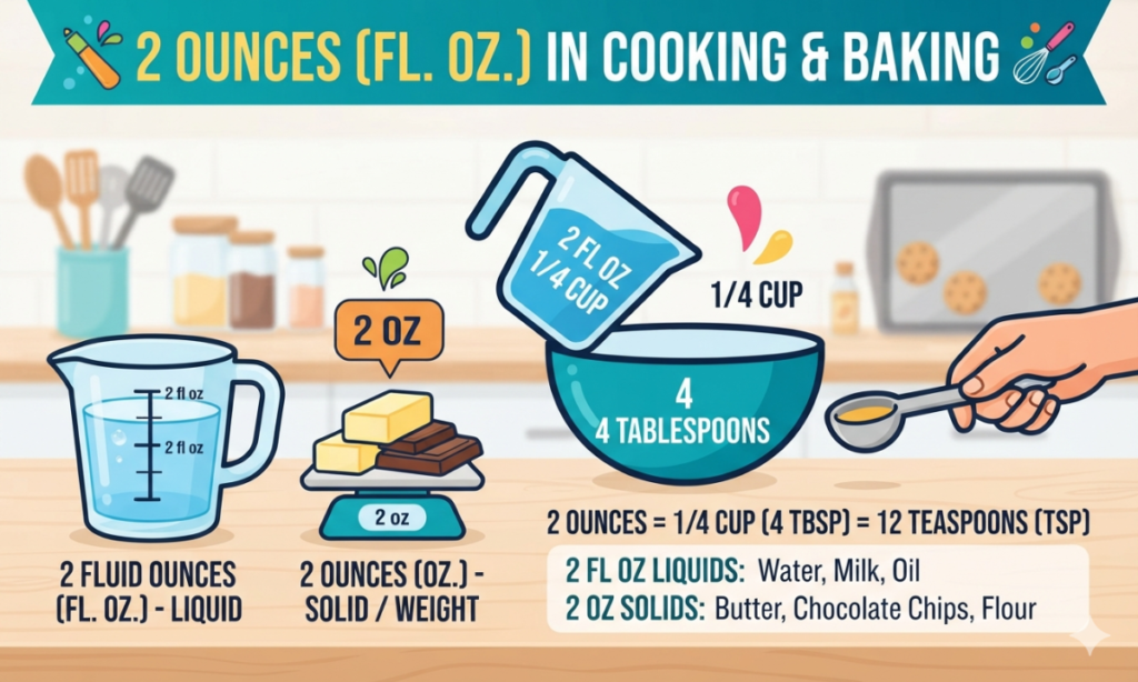 2 Ounces in Cooking and Baking Measurements