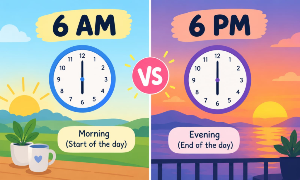 6 AM vs. 6 PM