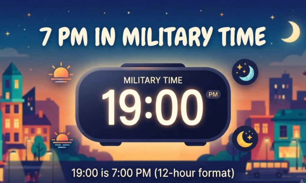 7 PM in Military Time