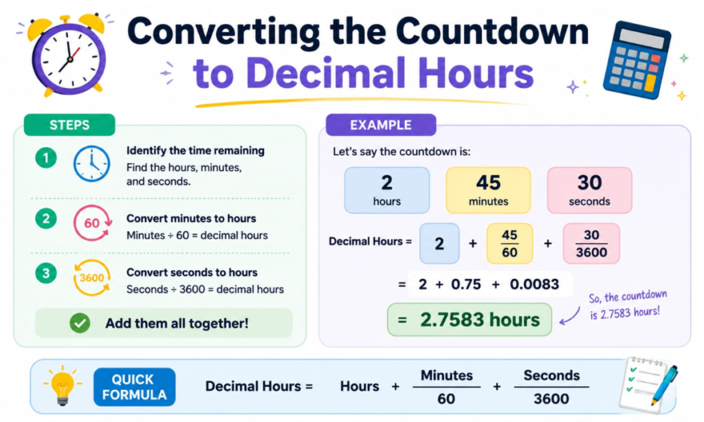 Converting the Countdown to Decimal Hours
