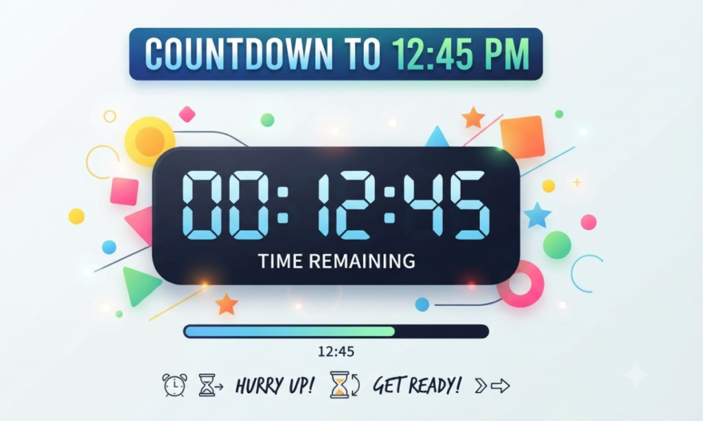 Countdown to 12:45 PM From Common Times