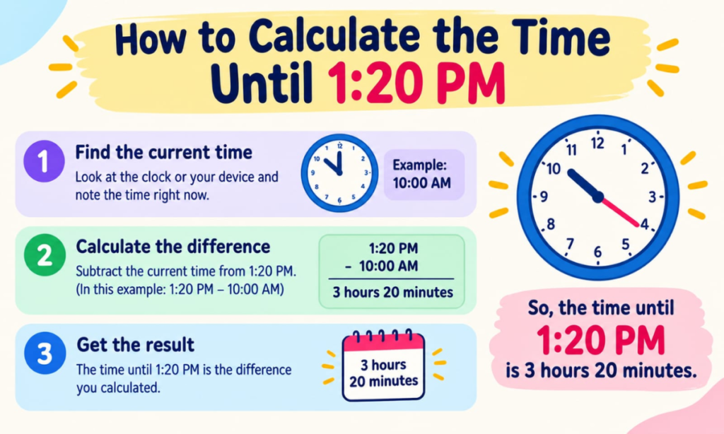 How Do You Calculate the Time Until 1:20 PM?