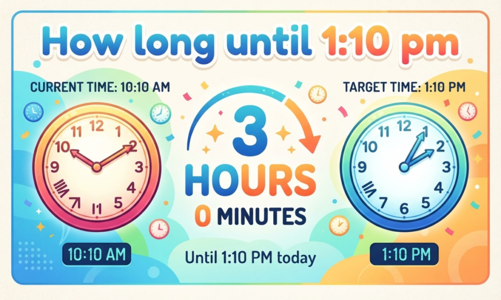 How Long Until 1:10 PM?