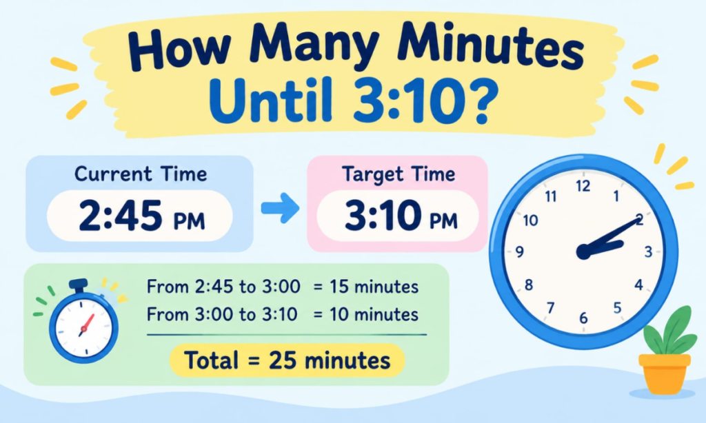 How Many Minutes Until 3:10?