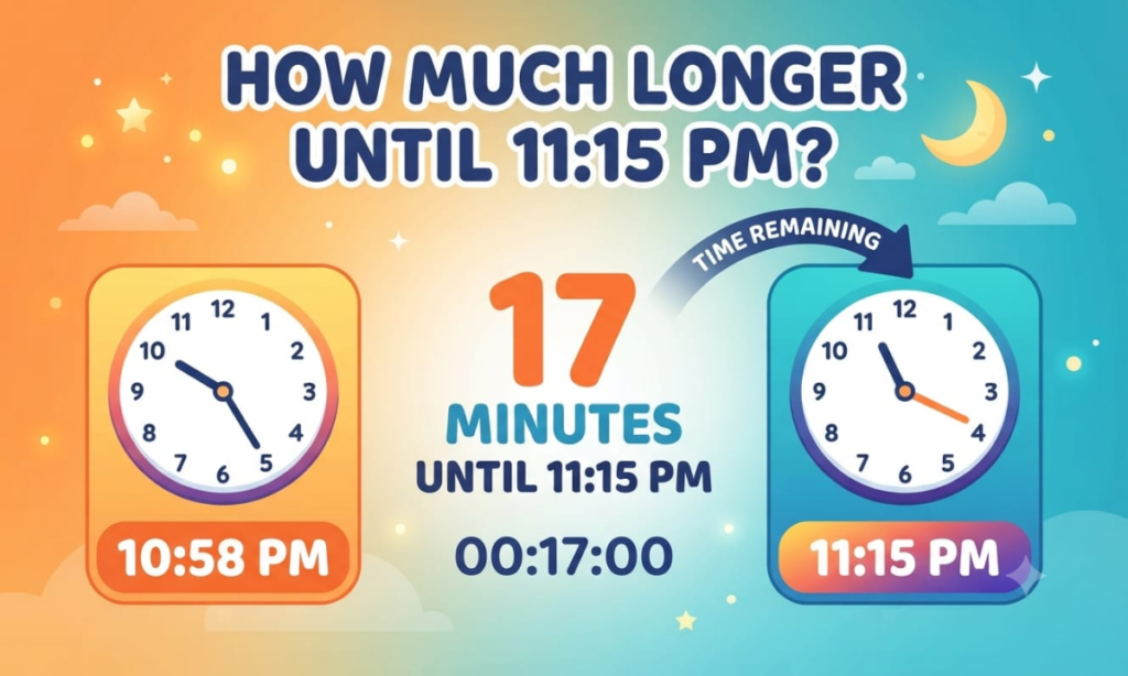 How Much Longer Until 11:15 PM?