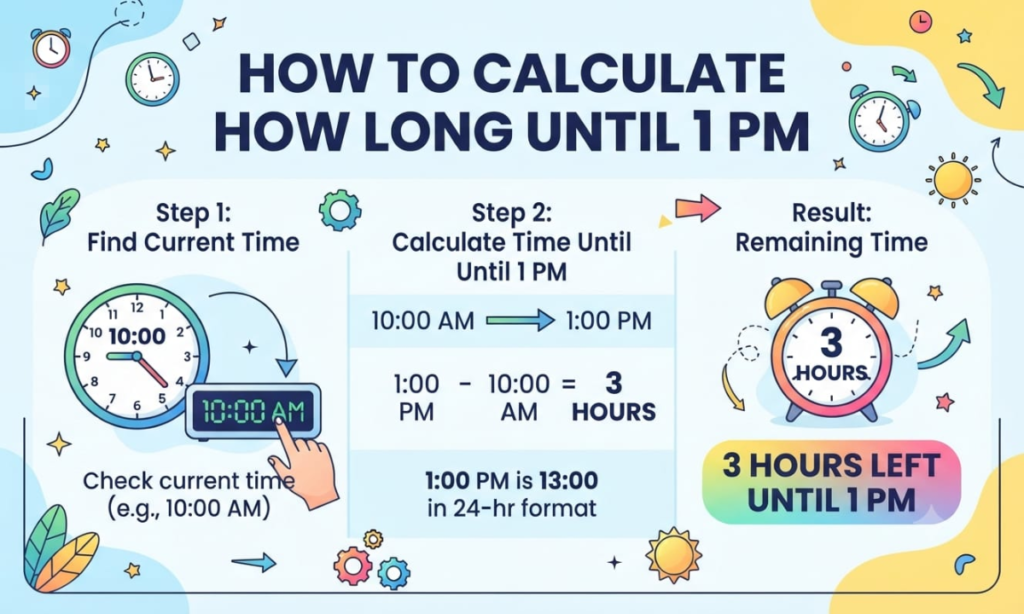 How to Calculate How Long Until 1 PM