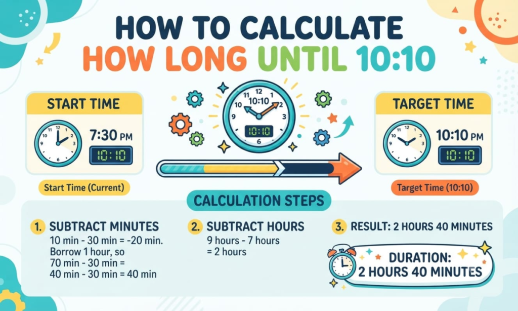 How to Calculate How Long Until 10:10
