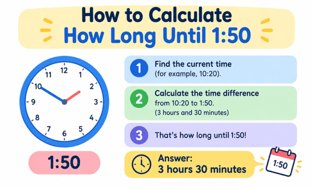 How to Calculate How Long Until 1:50