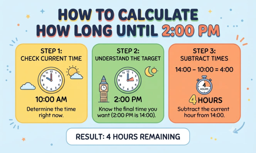 How to Calculate How Long Until 2:00 PM