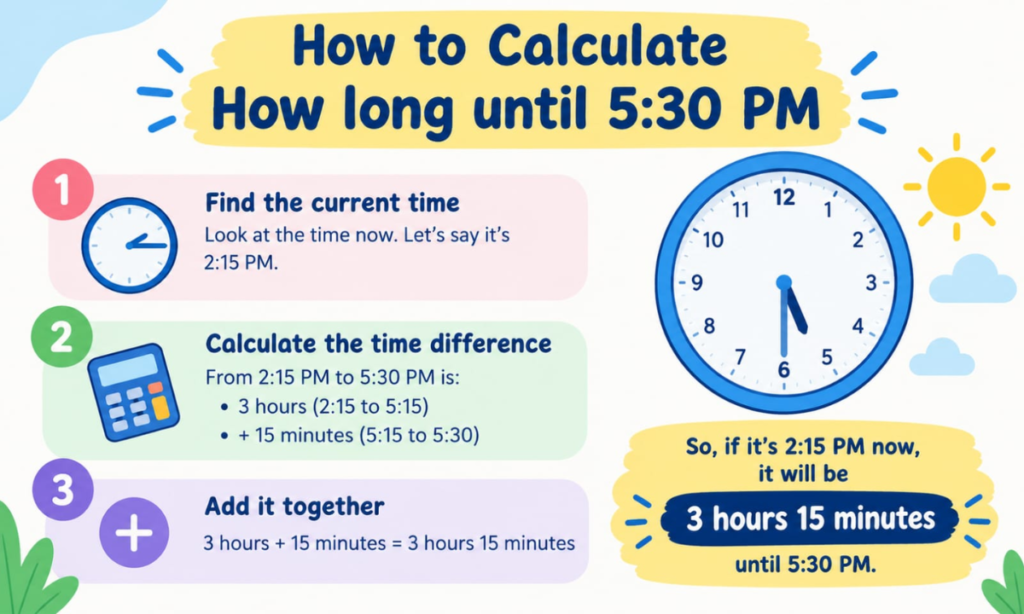 How to Calculate How Long Until 5:30 PM