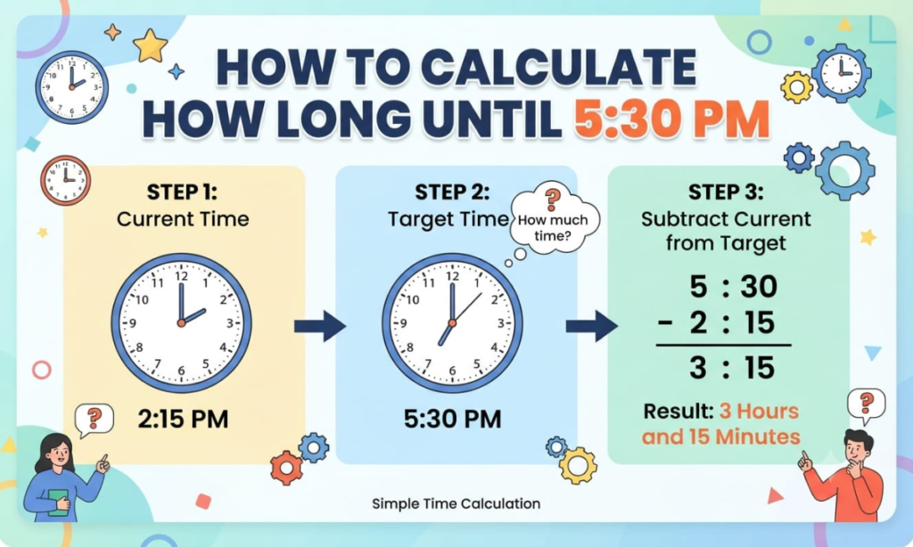 How to Calculate How Long Until 5:30 PM