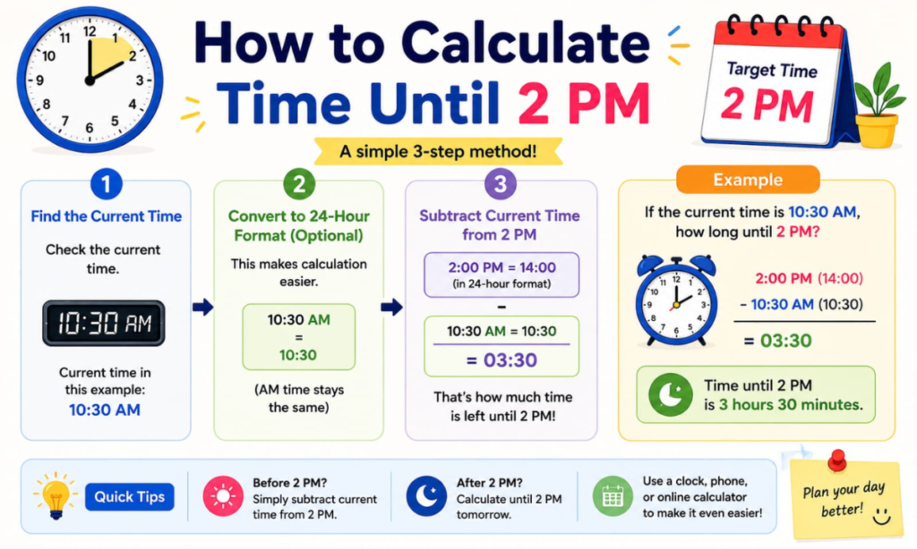 How to Calculate the Time Until 2 PM