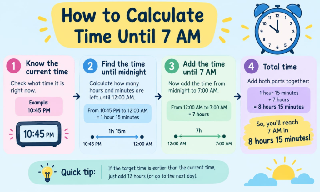 How to Calculate the Time Until 7 AM