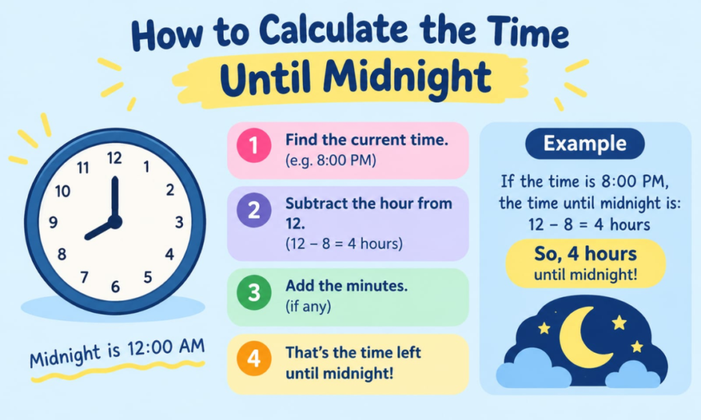 How to Calculate the Time Until Midnight