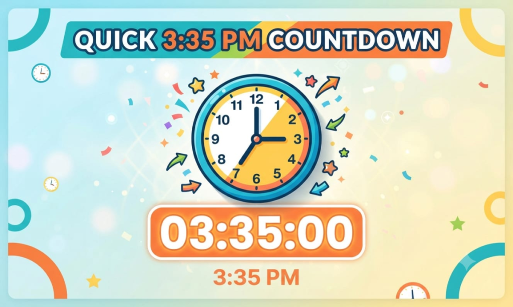 Quick 3:35 PM Countdown Reference