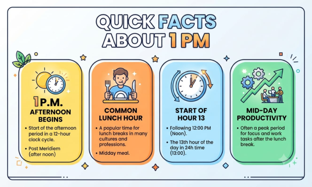 Quick Facts About 1 PM