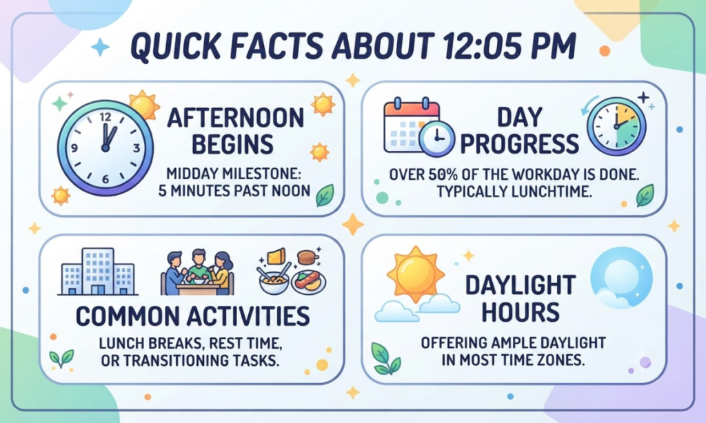 Quick Facts About 12:05 PM