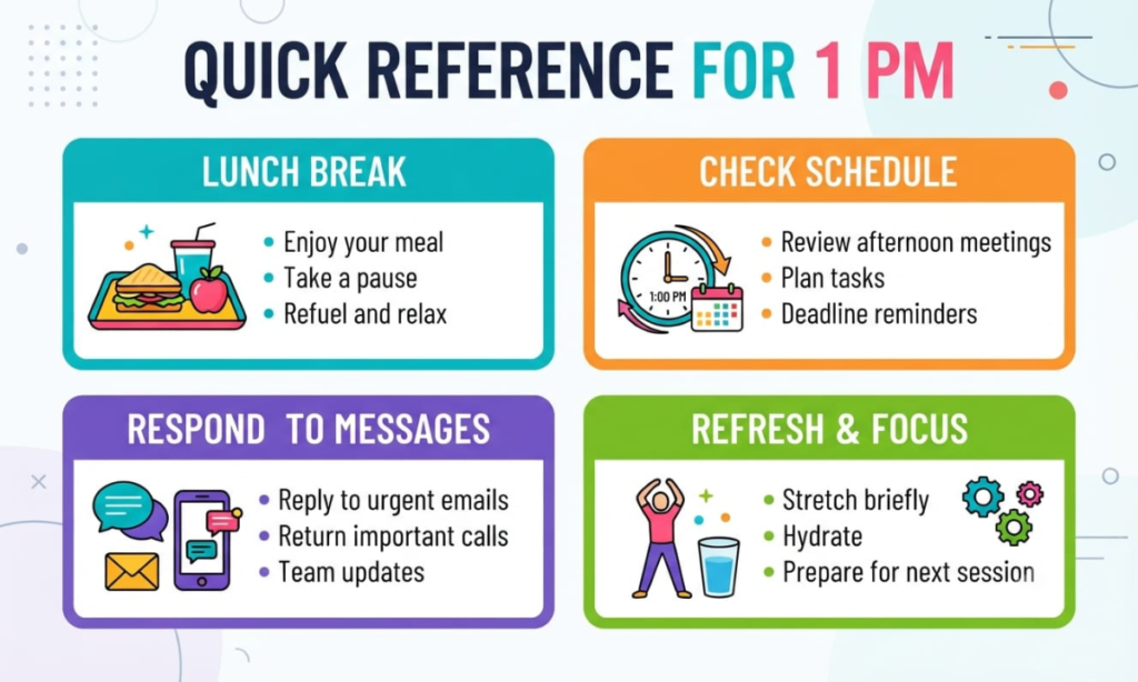 Quick Reference for 1 PM