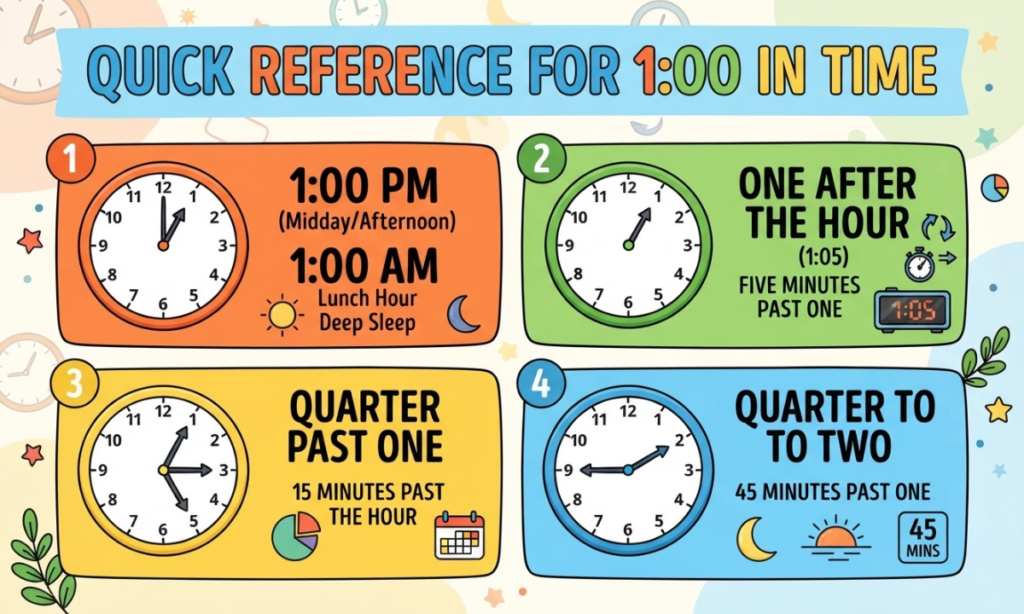 Quick Reference for 1:00
