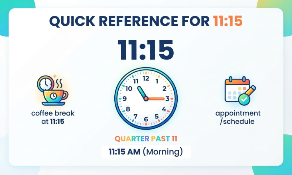 Quick Reference for 11:15