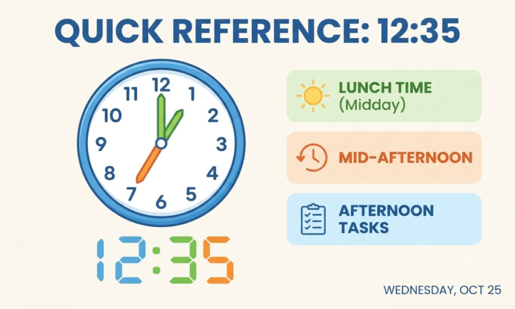 Quick Reference for 12:35