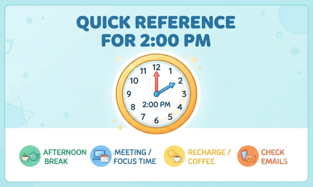 Quick Reference for 2:00 PM