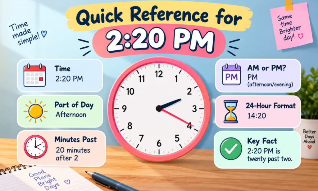 Quick Reference for 2:20 PM