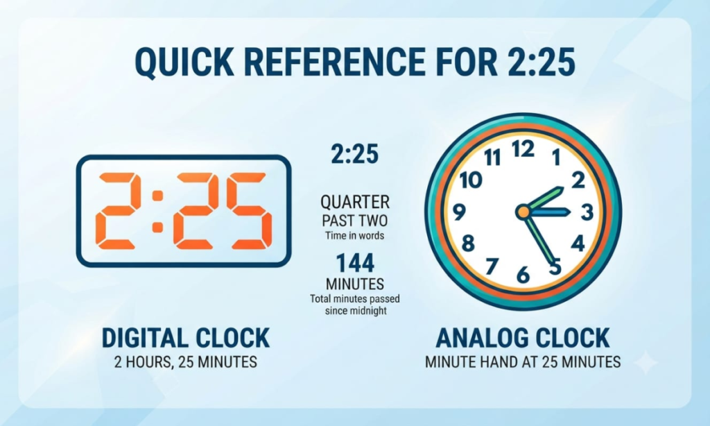 Quick Reference for 2:25