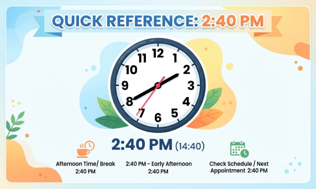 Quick Reference for 2:40 PM