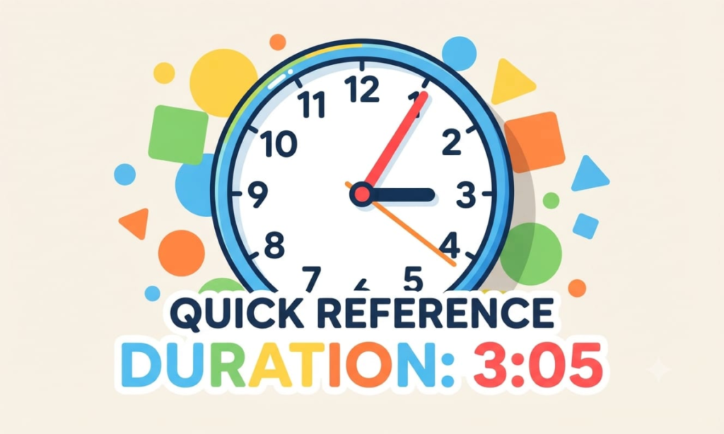 Quick Reference for 3:05