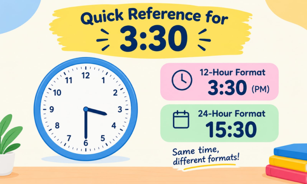 Quick Reference for 3:30