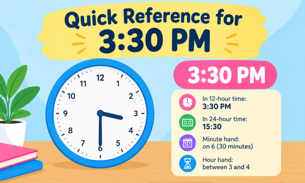 Quick Reference for 3:30 PM