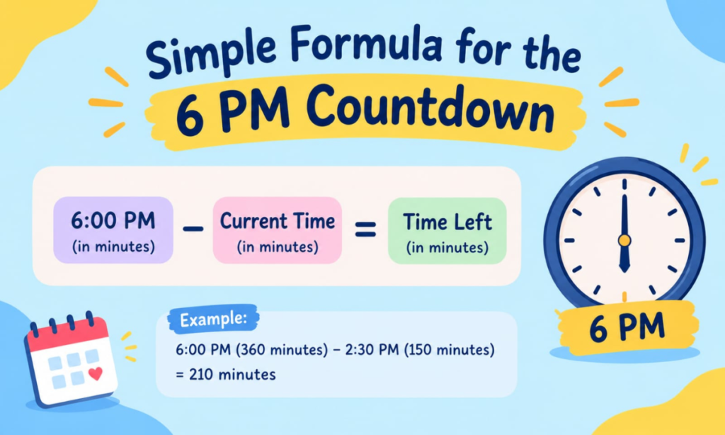 Simple Formula for the 6 PM Countdown